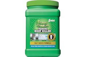 Green Gobbler, FOAMING Root Killer | Kills Tree Roots in Pipes & Sewer Lines | Contains No Copper Sulfate | Safe for Pipes and Septic - 2 USES, 4 LBS