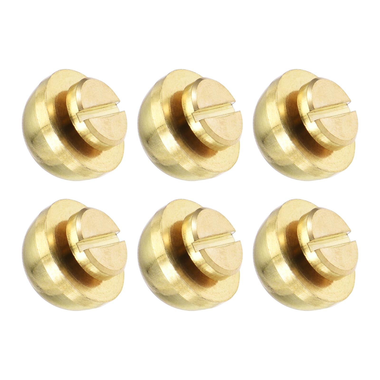 METALLIXITY Screw Back Stud Spike (12x7mm) 6pcs, Round Head Stud Rivets - for Leather Crafts Purse Bags