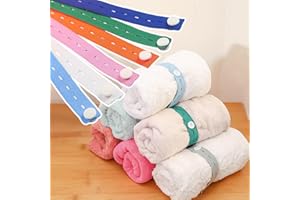 20-Pack Colorful Elastic Bands with Buttonholes - Adjustable Storage Straps for Closet Organization, Bed Sheet & Clothing Sto