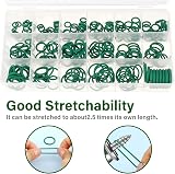 KALIONE 270 Pcs Green Rubber AC O Ring Kit Seal Gasket Assortment for Air view 4