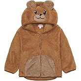 Toddler Girls Boys Fleece Hoody Jacket Zip Up Teddy Coat Warm Winter Outwear
