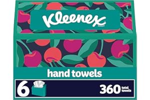 Kleenex Hand Towels, Single-Use Disposable Paper Towels, 6 Boxes, 60 Towels Per Box (360 Towels Total)