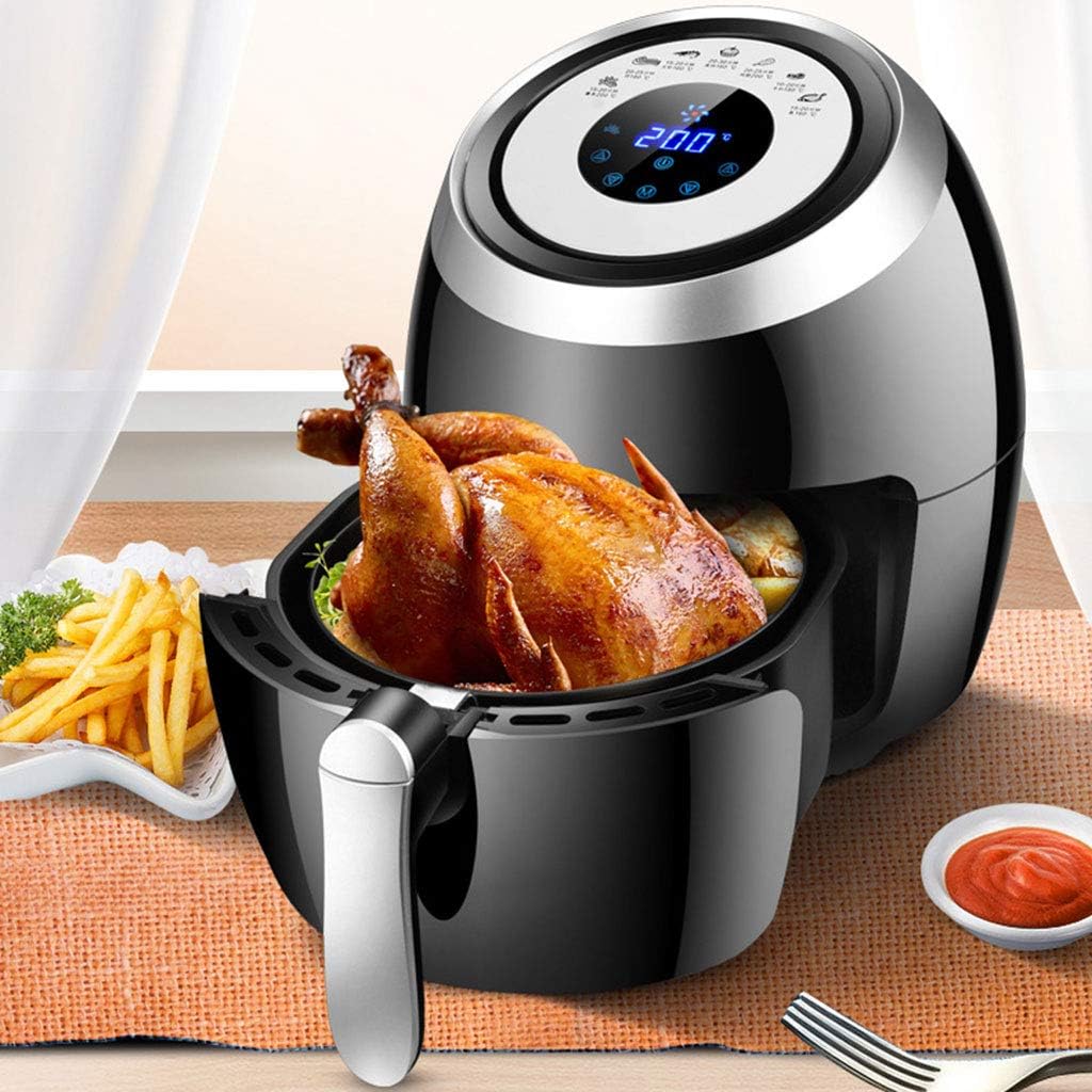 XXL Oilless Hot Air Fryers Electric Air Fryer for Healthy Oil Free Cooking, Automatic Timer & Temperature Control, 7 Easy Presets, with Nonstick Basket and Recipe Book, 5.5l, 1500w