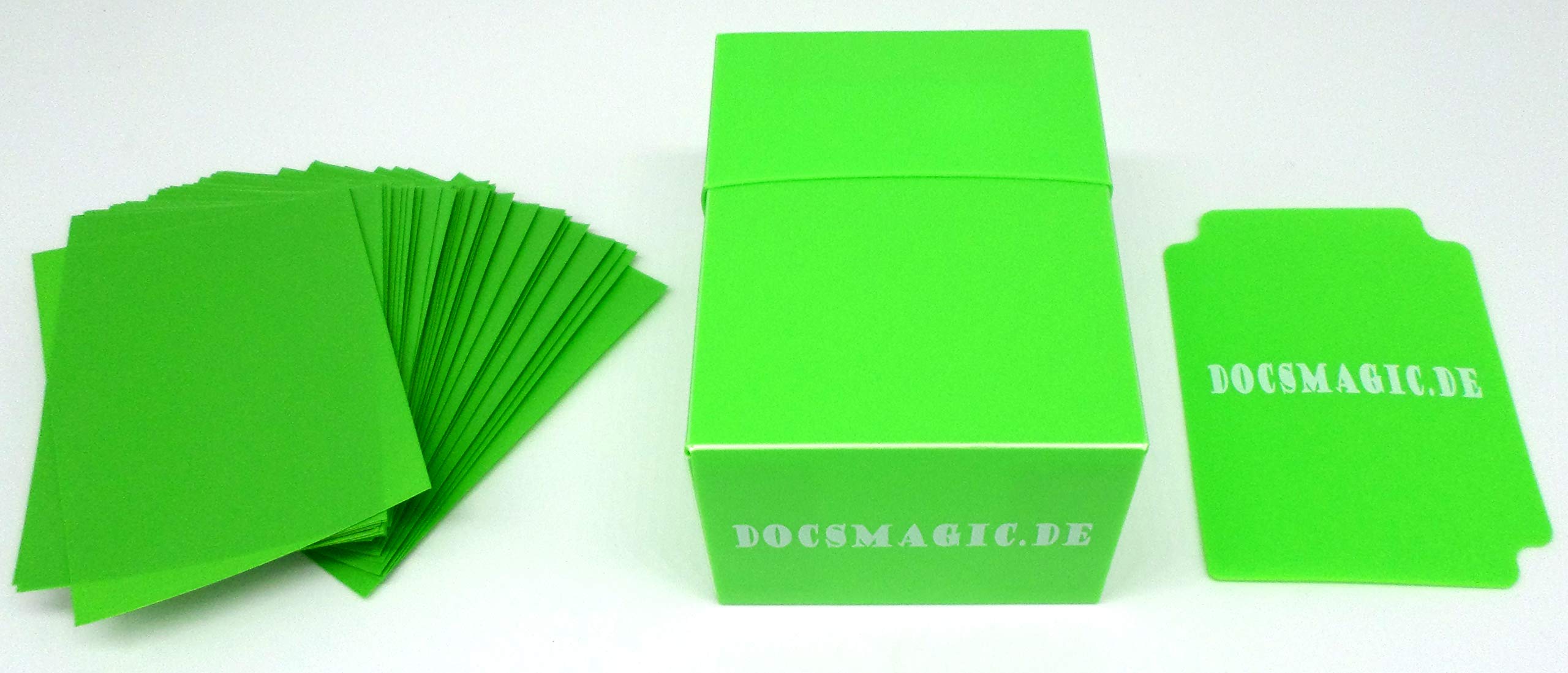 docsmagic.de Deck Box Full + 100 Double Mat Light Green Sleeves Standard - PKM MTG