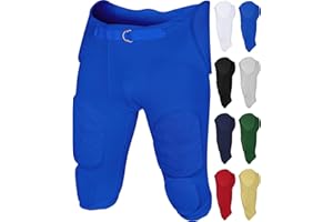 Exxact Sports Proline Youth Integrated Football Pants with 7 Flex Pads, Lightweight Football Practice Pants for Protection