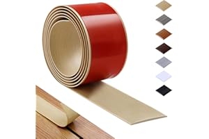 bnell Bnell Floor Transition Strip Self Adhesive Vinyl Laminate Floor Cover Strip 3" Floor Flat Divider Strip for Joining Floor Gaps and Doorway Transitions (3.3Ft, 7.6cm, Maple Grain)