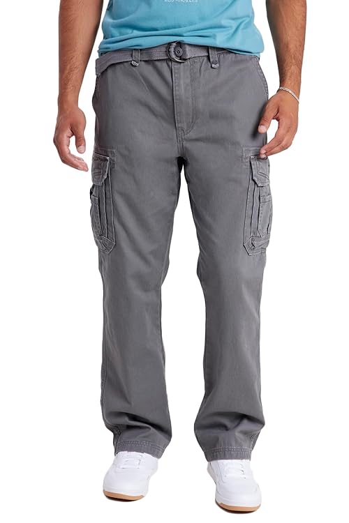 UNIONBAY mens Survivor Iv Relaxed Fit Cargo - Reg and Big Tall Sizes Casual Pants, Grey Goose, 42W x 32L US