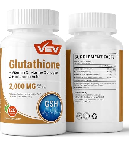 America Medic & Science Pearly Caps (60 Capsules) | 1500 mg Glutathione Supplement for Men and Women | Anti-Aging and Skin Lightening Pills