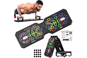 Push Up Board, Foldable Push Up Board System, 14-in-1 Portable Push-Up Bar for Full Body Strength Training, Multi-Function Fi