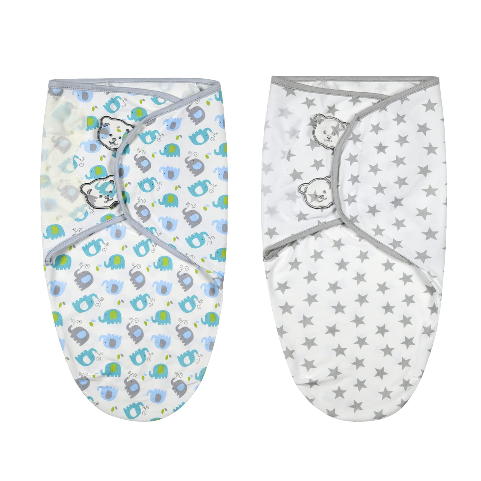 Vicloon Baby Swaddle Wrap, 2Pcs Swaddle Blankets, Organic Cotton Baby Blanket Wrap for Baby 4-6 Months 14-18lbs