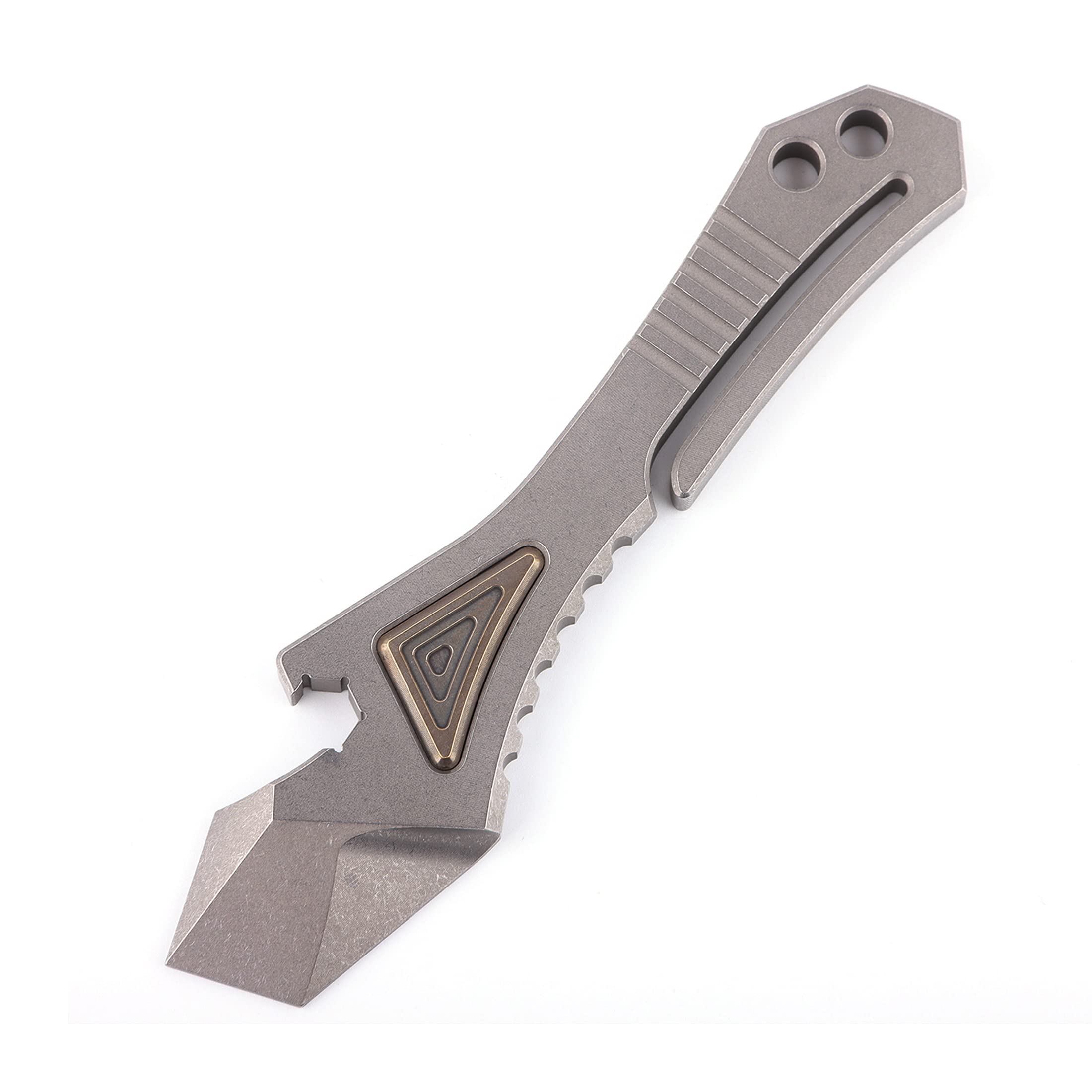 Hamans Titanium EDC Pry Bar Bottle Opener Wrench Multi Tool Prybar Multitool EDC Pocket Tool