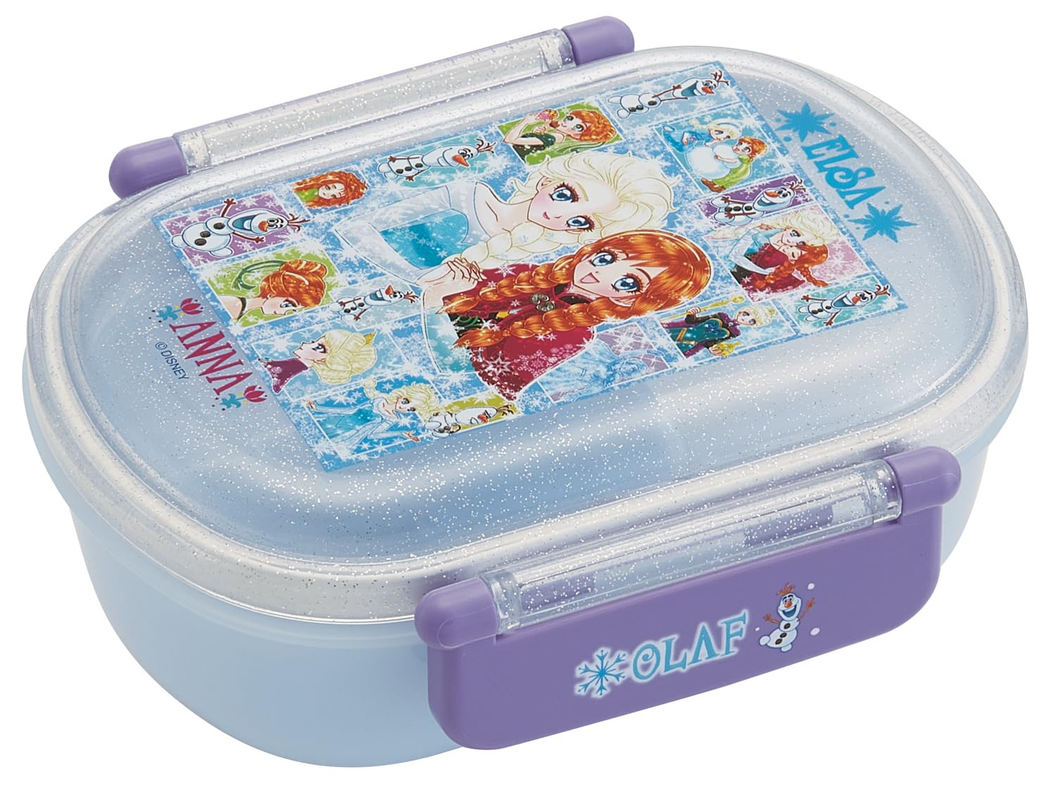 スケーター(Skater) 子供用 お弁当箱 1段 360ml 中子付き（おかず容器） ふわっと盛れるドーム型 キッズランチ 抗菌加工 日本製 ディズニー アナと雪の女王×中川翔子 女の子 QAF2BAAG-A の商品画像