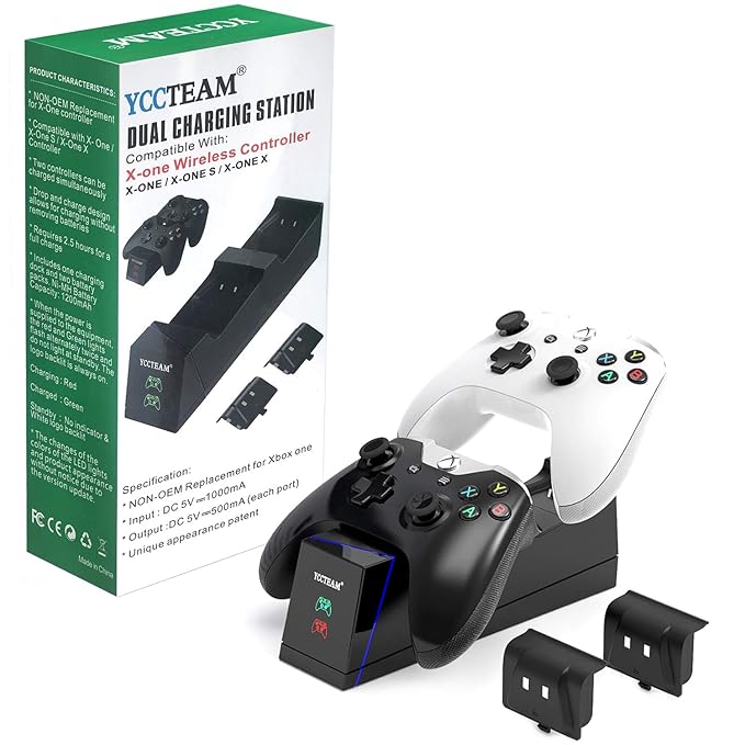 Xbox One Controller Charger，YCCSKY Dual Xbox One/One S/One