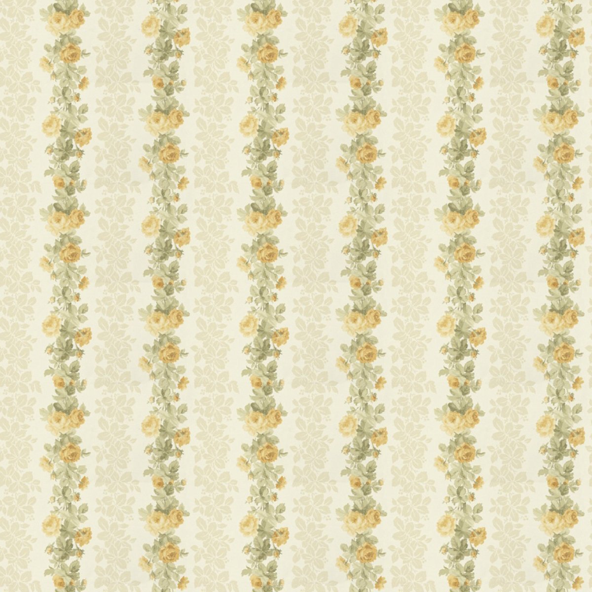 MyTinyWorld Pack of 5 Dolls House Yellow Climbing Rose Stripe Wallpaper Sheets