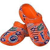 FOCO NCAA Mens NCAA College Team Logo Garden Water Sandals Shoes Slipper Clogs with Stap