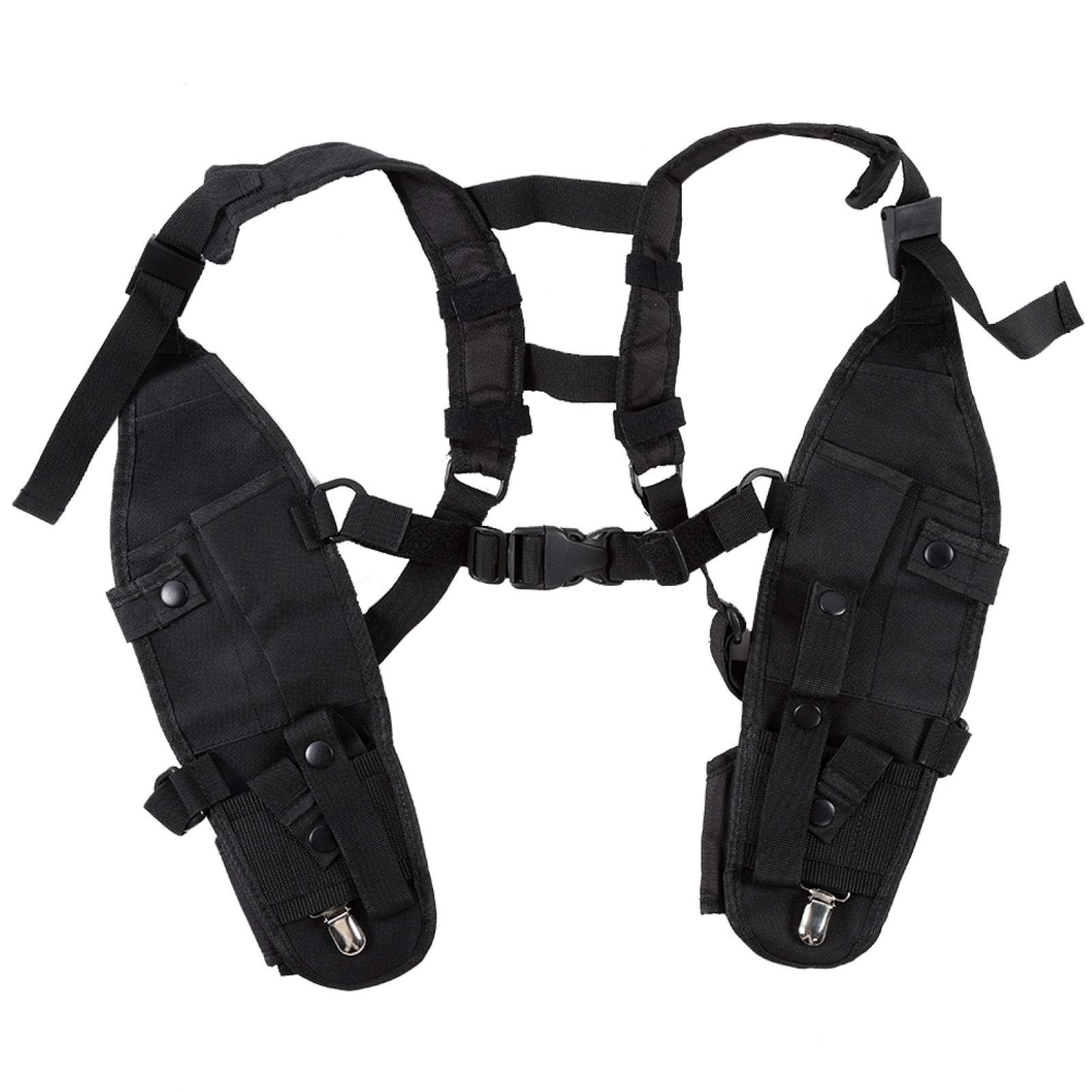 Kafuty Universal Two-Way Radio Chest Bag, Multifunctional Vest Chest Bag, with Adjustable Shoulder Strap for Police/Construction Site/Dangerous Place