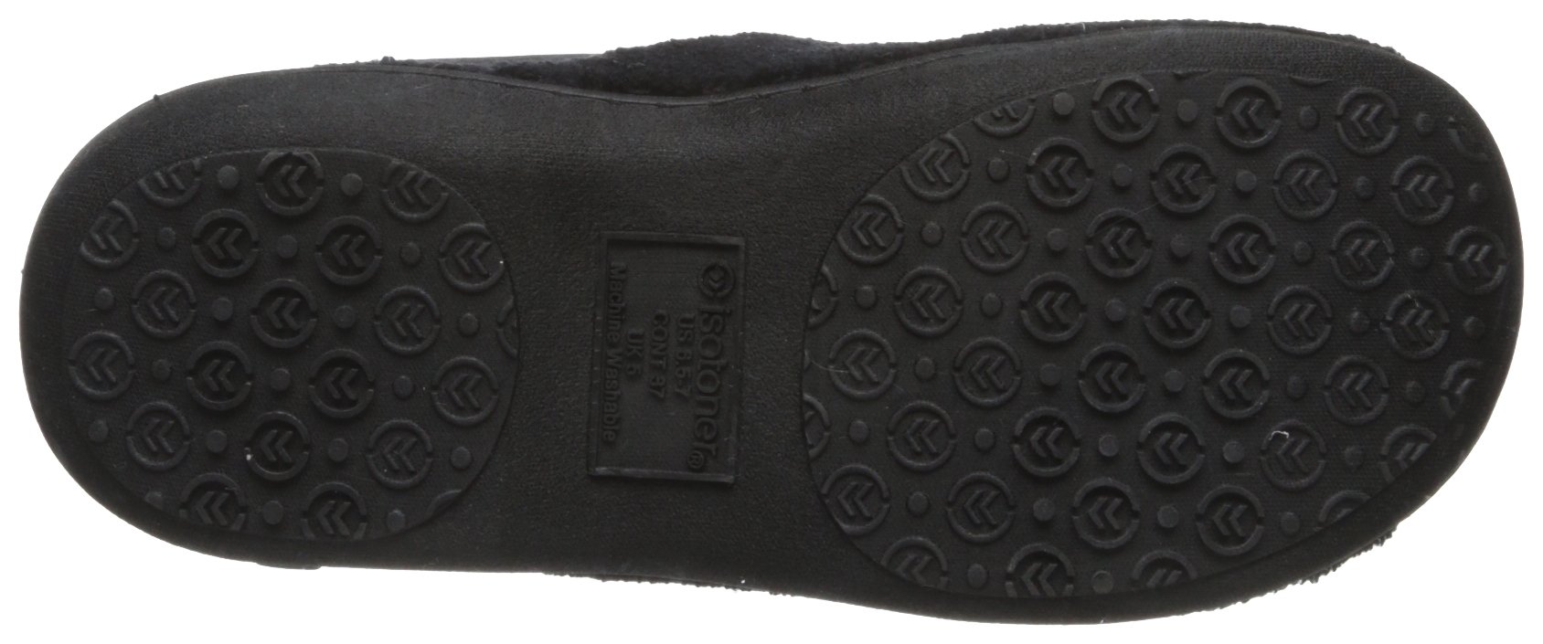 isotoner Women's Terry and Satin Slip on Cushioned Slipper with Memory Foam for Indoor/Outdoor Comfort Flat Sandals - Image 4