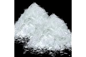 MARSUI 20 Lb 3/4'' (19 mm) Fiberglass for Concrete Cement Mortar Mix, Reinforcement Anti Seepage Anti Cracking White Fibers Fiberglass for Concrete Building Walls Garden Floor