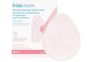 Frida Mom Cooling Hydrogel Nipple Pads, Nursing Pads for Hydration and Soothing Sore Nipples, Breastfeeding Essentials, 8ct