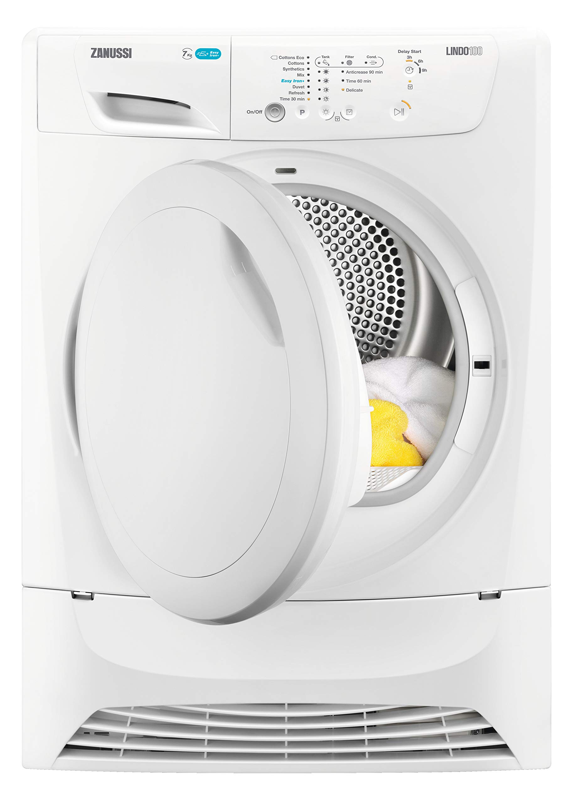 Zanussi ZDP7207PZ Freestanding Condenser Tumble Dryer, 7kg Load, White