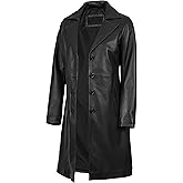 Decrum Leather Coat Women - Real Lambskin Women's Long Leather Car Coat