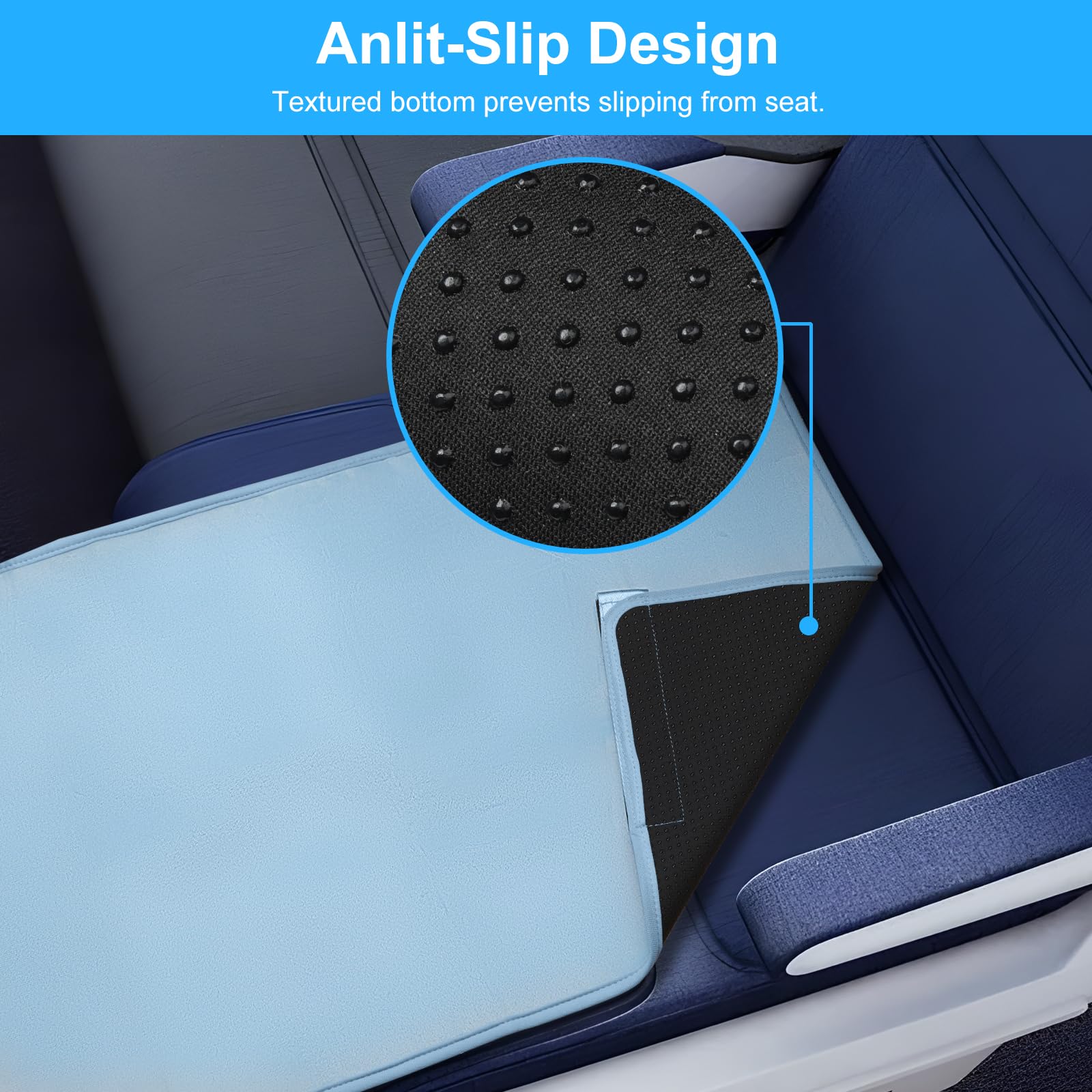 Toddler Airplane Bed, Kids Airplane Seat Extender Travel Bed, Kids Airplane Travel Essentials, Airplane Must Have for Toddlers, Portable Plane Bed Foot Rest for Flights