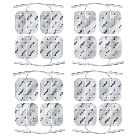 16 Stück axion Elektroden Pads 5x5 cm. Selbstklebend. Für TENS EMS Reizstrom - Geräte mit 2mm-Steck-Anschluss.