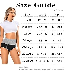 MISSWHO Black Cotton High Waisted Womens Underwear