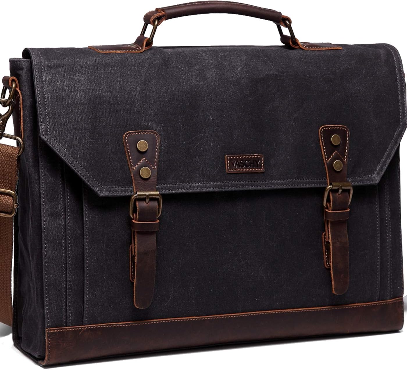 thumbnail image 2 of Johoxton 16-Inch Canvas Messenger Bag – Vintage Cotton Laptop Bag For Men & Women 2 of 9