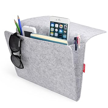 Nachttischtasche, Filz Nachttisch Organizer Bett Caddy innen