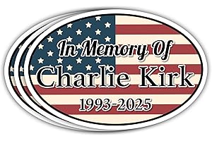 VOTANTA (3 Pcs, 3 inch) - in Memory of Charlie Kirk Sticker, Pray for Charlie Kirk Stickers, Freedom America Patriot Decal, Political Republican Gifts Decoration for Laptops, Phones, Water Bottles