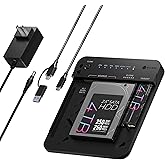 ICY BOX M.2 NVMe & SATA SSD/HDD Docking Station, USB-C 3.2 Gen 2 (10 Gbps) Hard Drive Clone Station & Reader Dual Bay for M.2 NVMe/SATA + 2.5”/3.5” SSD & HDD Converter, Offline Cloning, Tool-Free