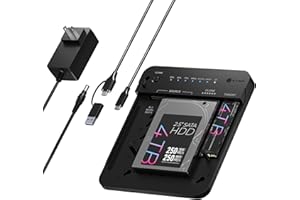 ICY BOX M.2 NVMe & SATA SSD/HDD Docking Station, USB-C 3.2 Gen 2 (10 Gbps) Hard Drive Clone Station & Reader Dual Bay for M.2