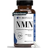 PUREFULLY Premium NMN 500mg - Highest Potency NAD+ Booster - Third-Party Tested >99.7% Purity - Made in Canada (60 Capsules)