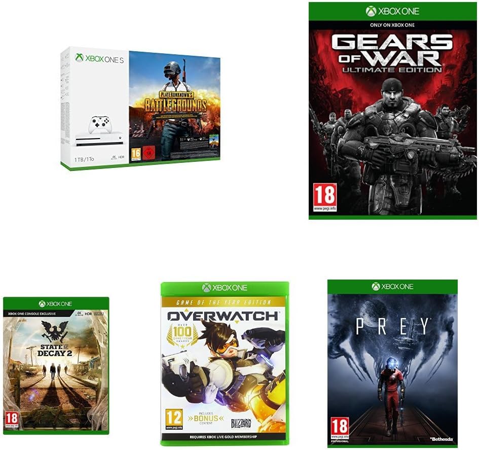 Xbox One S 1tb Pubg State Of Decay 2 Overwatch Gears Of War Prey Amazon Co Uk Pc Video Games
