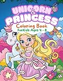 Unicorn & Princess Coloring Book : For kids Ages