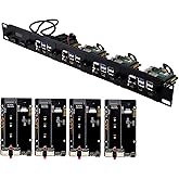 GeeekPi 1U Rack Mount for Raspberry Pi 5, with 4PCS PCIe to M.2 NVMe SSD Adapters and OLED Display, Compatible with 19 Inch S