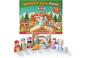 DHDZPSG 13Pcs Nativity Set for Kids, Toddler Toys Little Figures & Playsets, Christian Nativity Scene for Boys & Girls Ages 3 4 5 6 7 8 9+ Christmas Birthday Gift