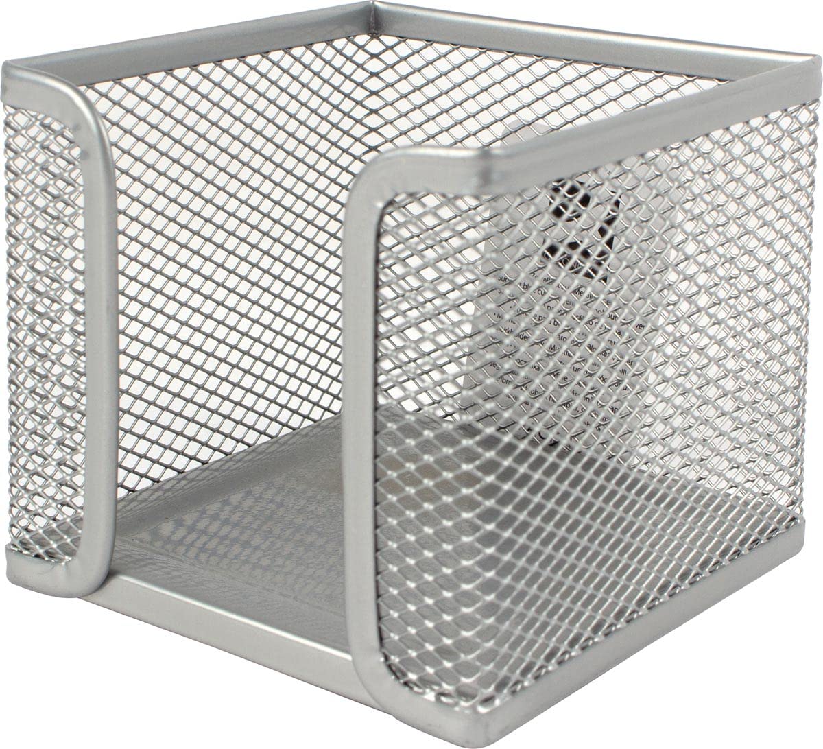 Q-Connect KF00881 Notelet Box Metal Wire Silver