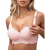 As Fairy Nursing Bras for Breastfeeding Wavy Seamless Comfort Maternity Bralette Wireless Pregnancy Sleep Bra with Support