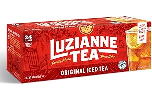 Luzianne Unsweetened Iced Tea Bags, Family Size, 24ct Box (Pack of 6)