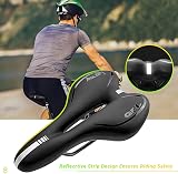 LERWAY Mountain Bike Saddle Gel Memory Foam Waterproof PU Leather view 2