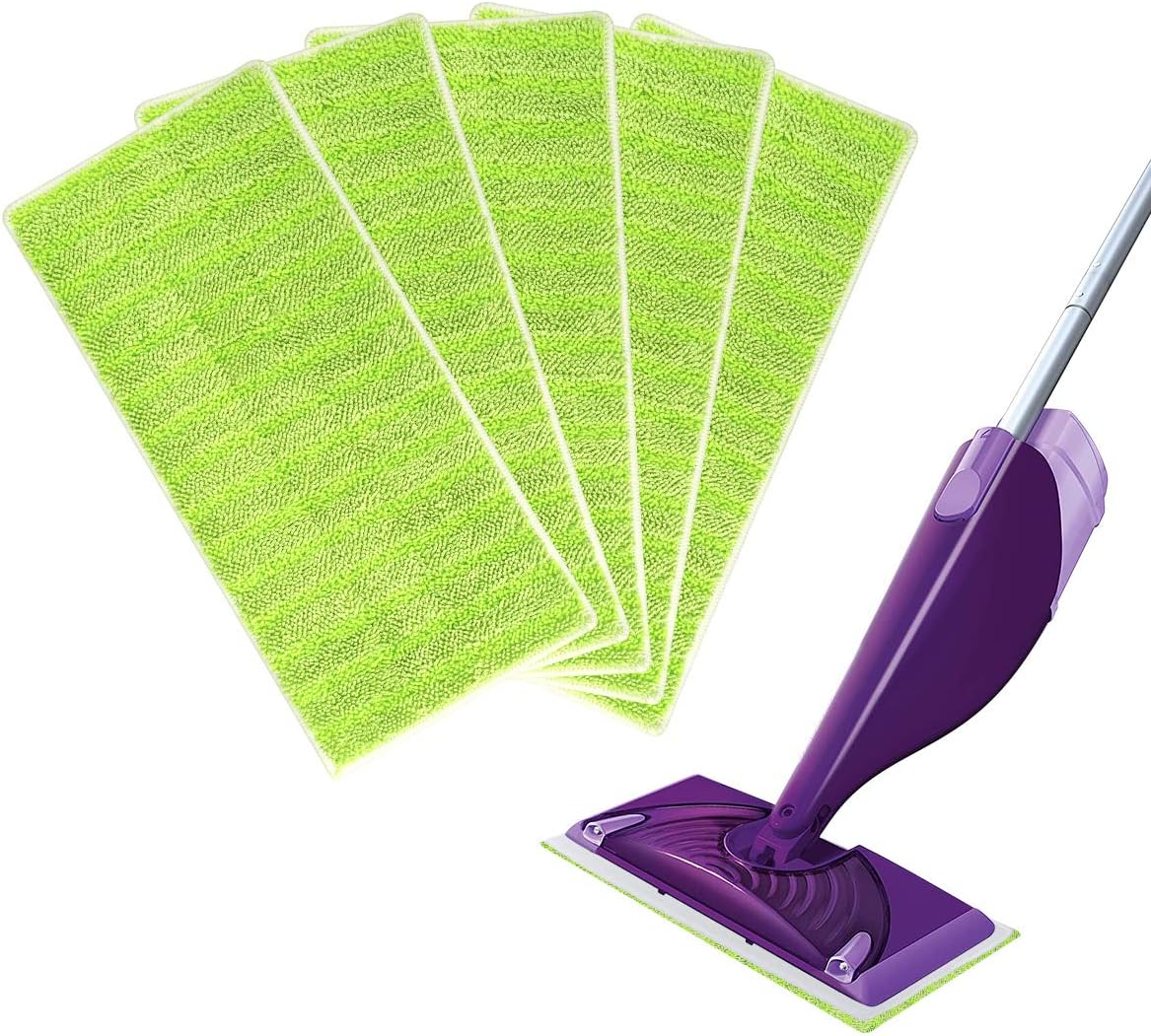 KEEPOW Reusable Mop Pads Compatible with Swiffer WetJet, Replacement