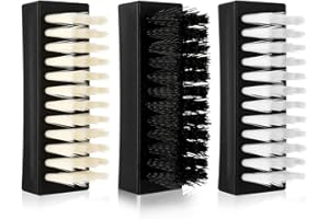 Amaxiu Hand Nail Brush for Cleaning Fingernails, Durable Nylon Firm Stiff Scrub Bristles Nail Scrubber Brushes for Men Mechanics Gardeners Scrubbing under Fingers Foot Toes(3 Pack, Black+Yellow+White)