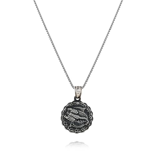 Amazon Com Balluccitoosi Zodiac Scorpio Necklace 925 Sterling