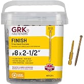 GRK 772691167309 8 x 2-1/2" Fasteners 16730 FIN/Trim Screws 605CT, Gold, 605 Count