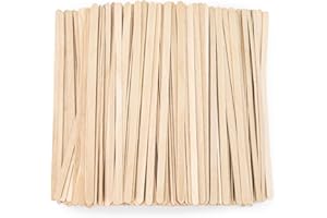 WISYOK 1200 PCS Coffee Stirrers, 5.5 Inch Premium Birch Wooden Sticks, Splinter-Free Smooth Round Ends, Disposable Stir Sticks for Coffee, Cocktails, Office, Home, Coffee Bars