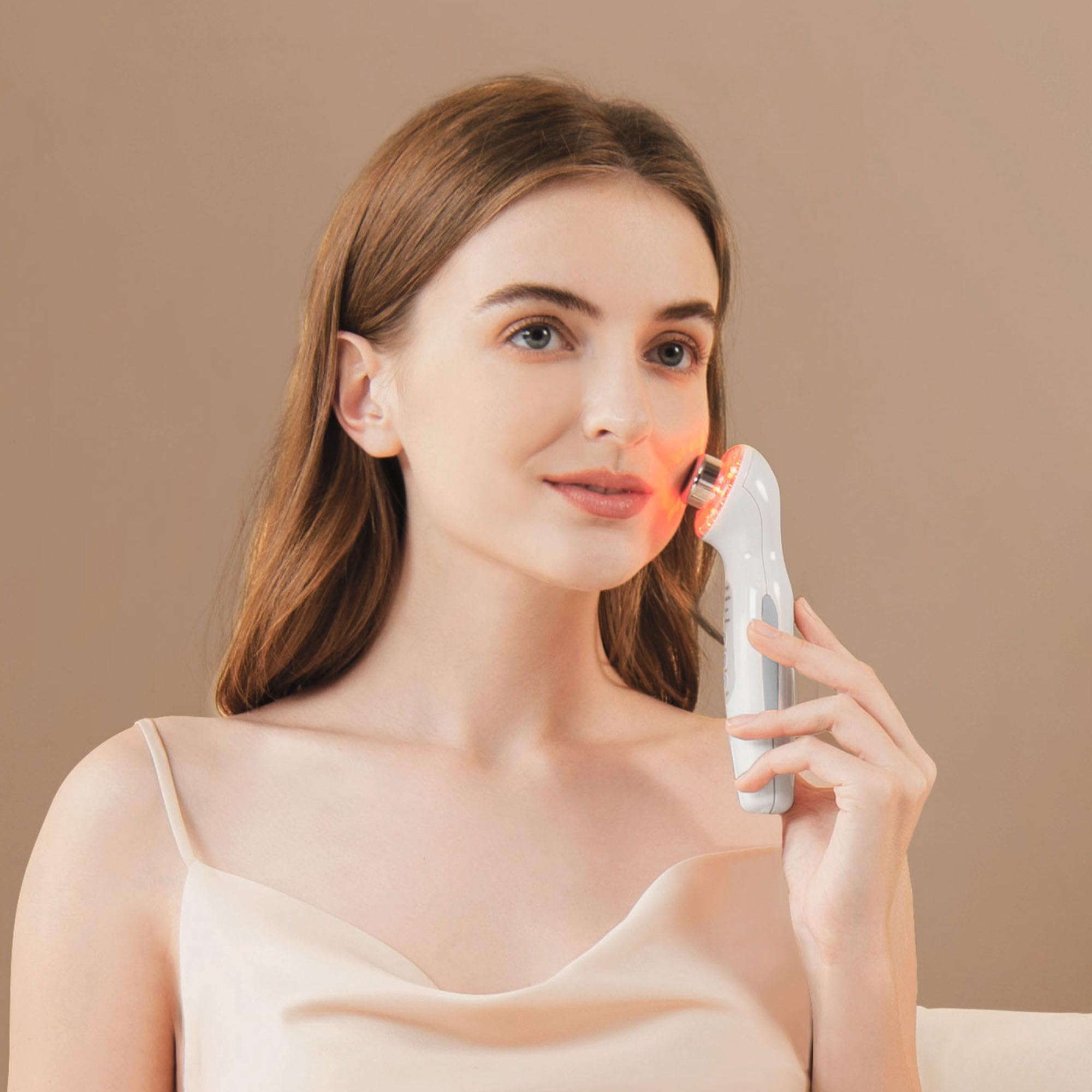 LED Facial Wand by Project E Beauty | Red, Blue & Green LED Light | Vibration | Collagen Boost | Anti-Aging | Firming | Reduced Wrinkles | Anti-Blemish