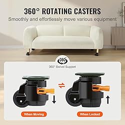 VEVOR Leveling Casters, Set of 4, 2200 lbs Total