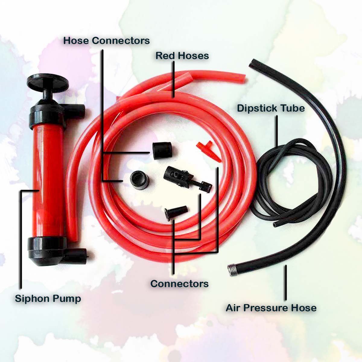 Zone Tech Siphon Pump Kit Transfer Oil Fuel Kerosene Gas Fluid Syphon